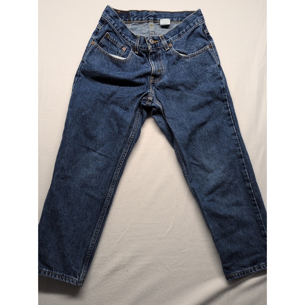 Vintage 2000 Levi's 550 Husky Relaxed Fit Red Tab Denim Blue Jeans - Picture 2 of 11